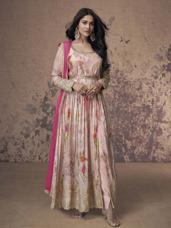 Light Pink Real Georgette Salwar Kameez